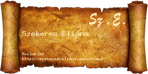 Szekeres Eliána névjegykártya